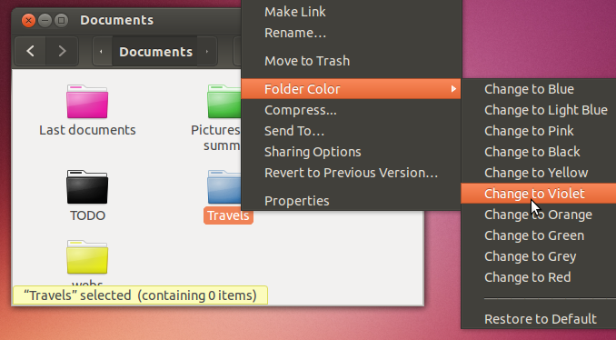 Как легко изменить цвет папок в Ubuntu