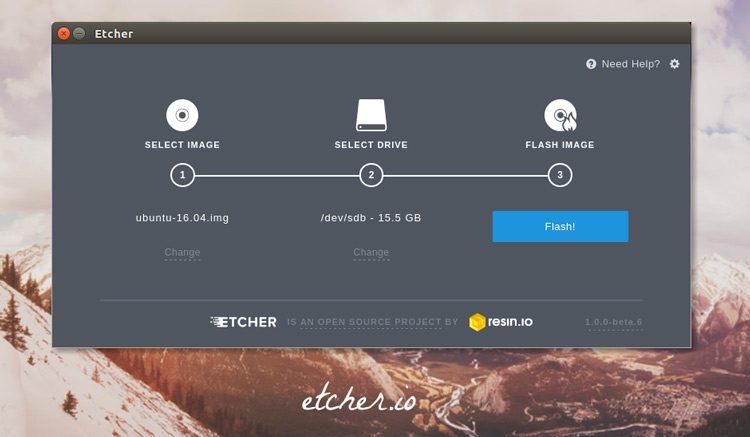 Встречаем Etcher, красивый инструмент с открытым исходным кодом для записи образов на USB