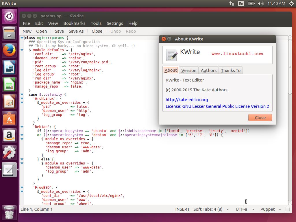kwrite text editor linux desktop 1