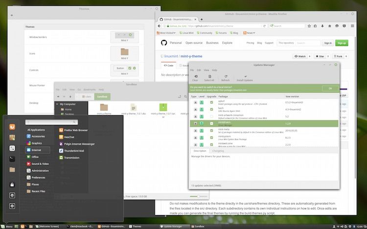 Совершенно новый облик для Linux Mint 18